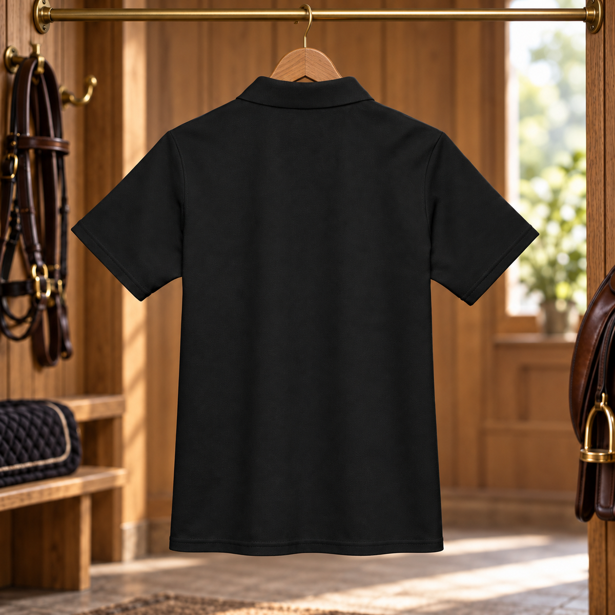 Spanish Oak Interlocking Horseshoes Women's Embroidered Polo