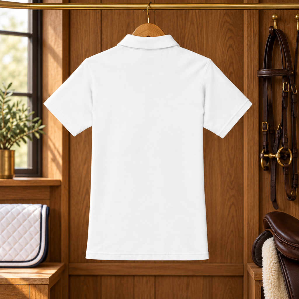 Spanish Oak Interlocking Horseshoes Women's Embroidered Polo