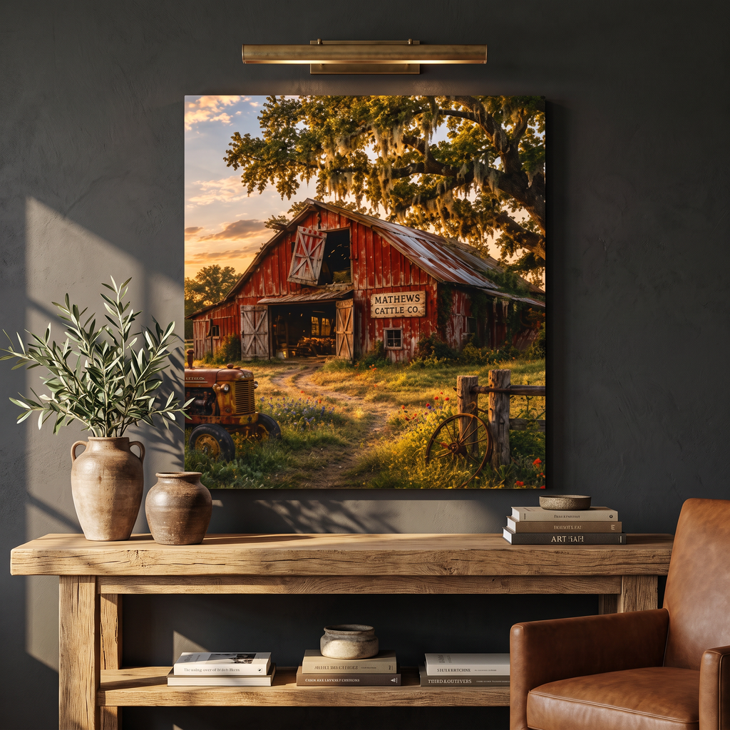 The Old Red Barn Canvas Print