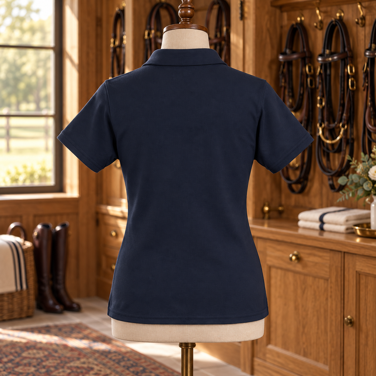 Spanish Oak Riding Boots Women's Embroidered Polo