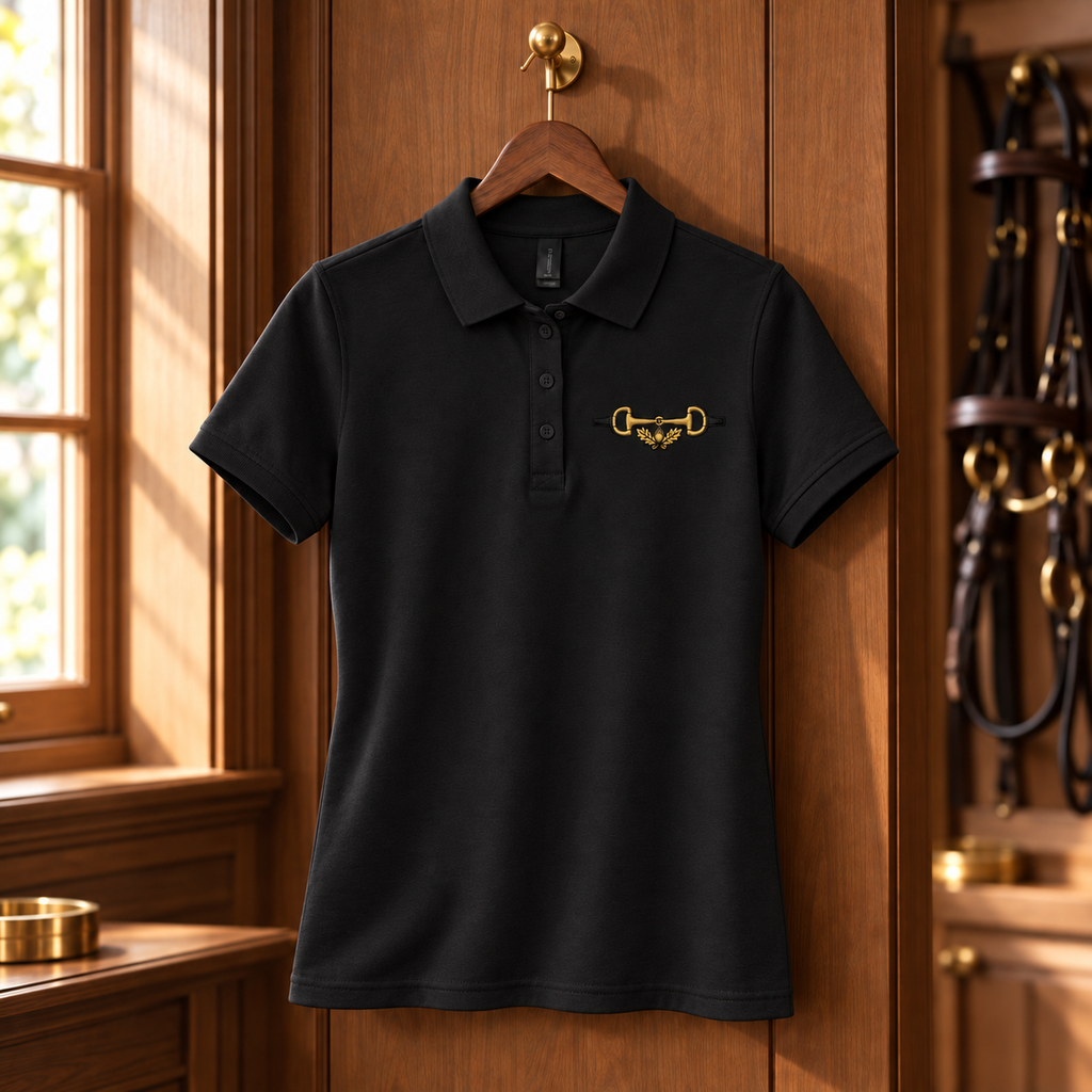 Spanish Oak Snaffle Bit Women's Embroidered Polo